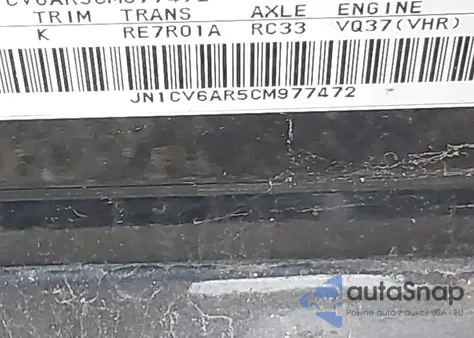 2012 Infiniti G37X из США, поврежденный, VIN JN1CV6AR5CM977472